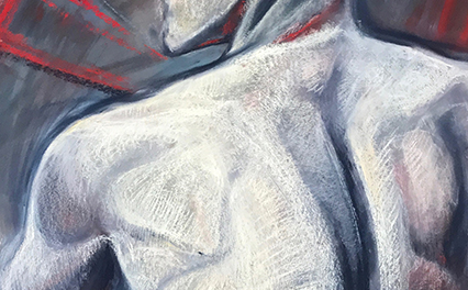 Красное колесо II / Бумага, цветной акриловый грунт / Пастель / 100х70 см / 2018   Картину можно приобрести  в   Art-office Gallery FEDINI  http://galleryfedini.art/?p=606